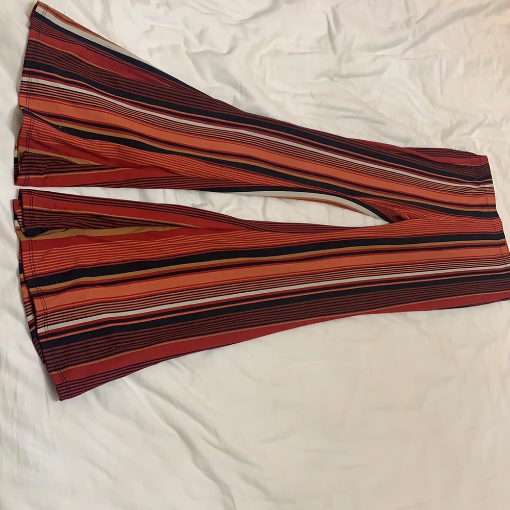Flare striped pants